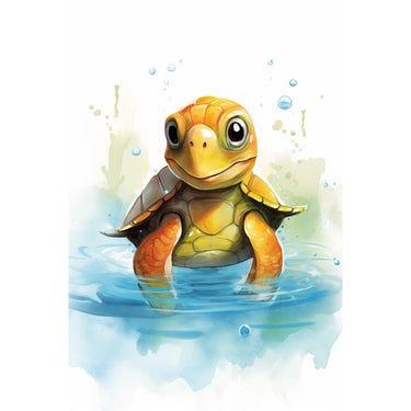 Turtle Watercolor Canvas
